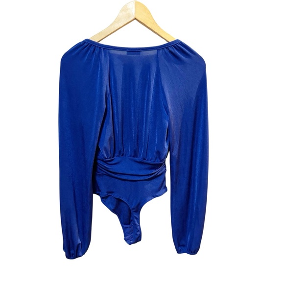 Free People Intimately Blue Long Sleeve Bodysuit XS - Picture 2 of 3